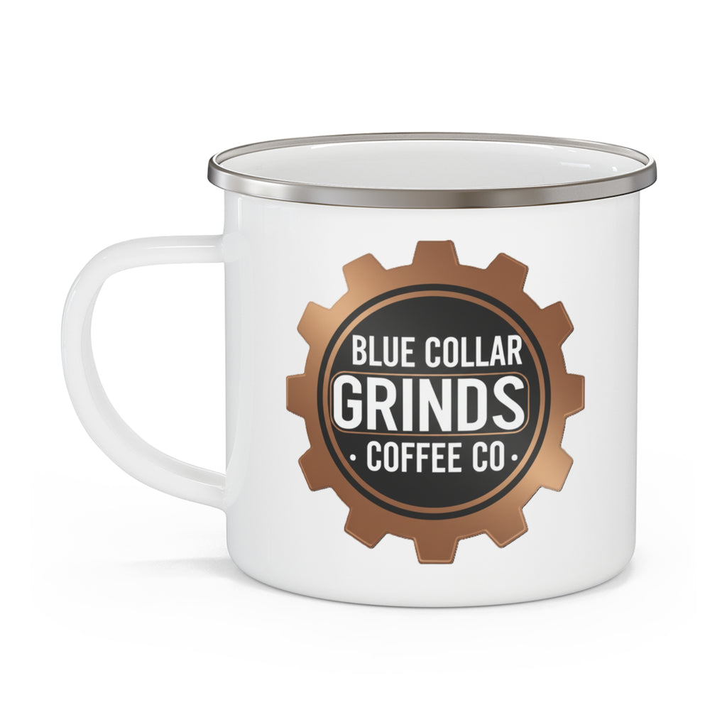 Blue Collar Grinds Coffee Co. Enamel Camping Mug