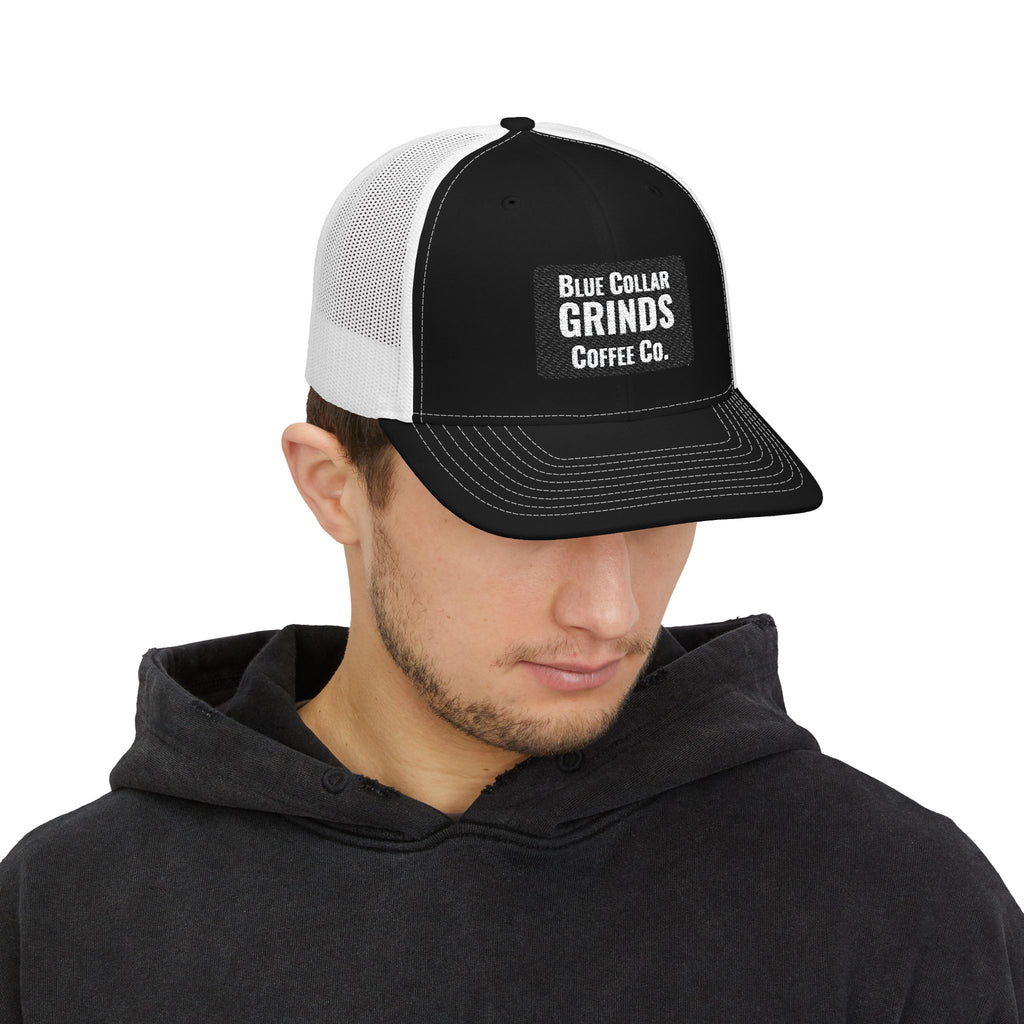Blue Collar Grinds Coffee Co. Embroidered Trucker Hat