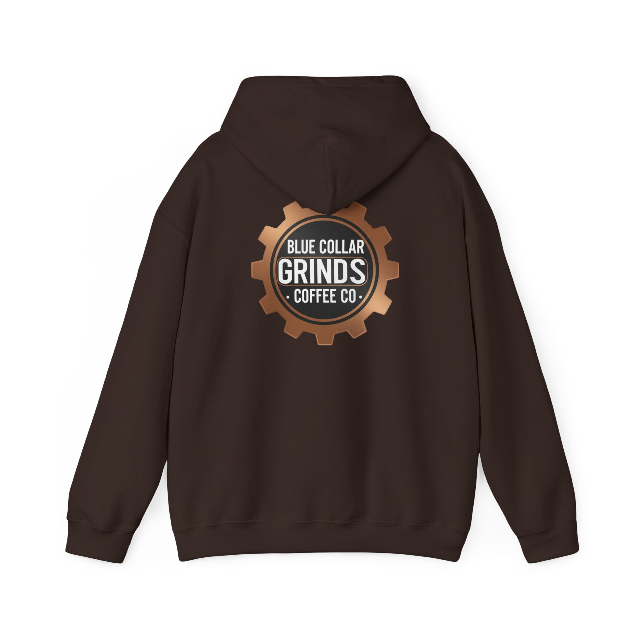 Blue Collar Grinds Coffee Co. Hoodie — Workwear Logo Pullover