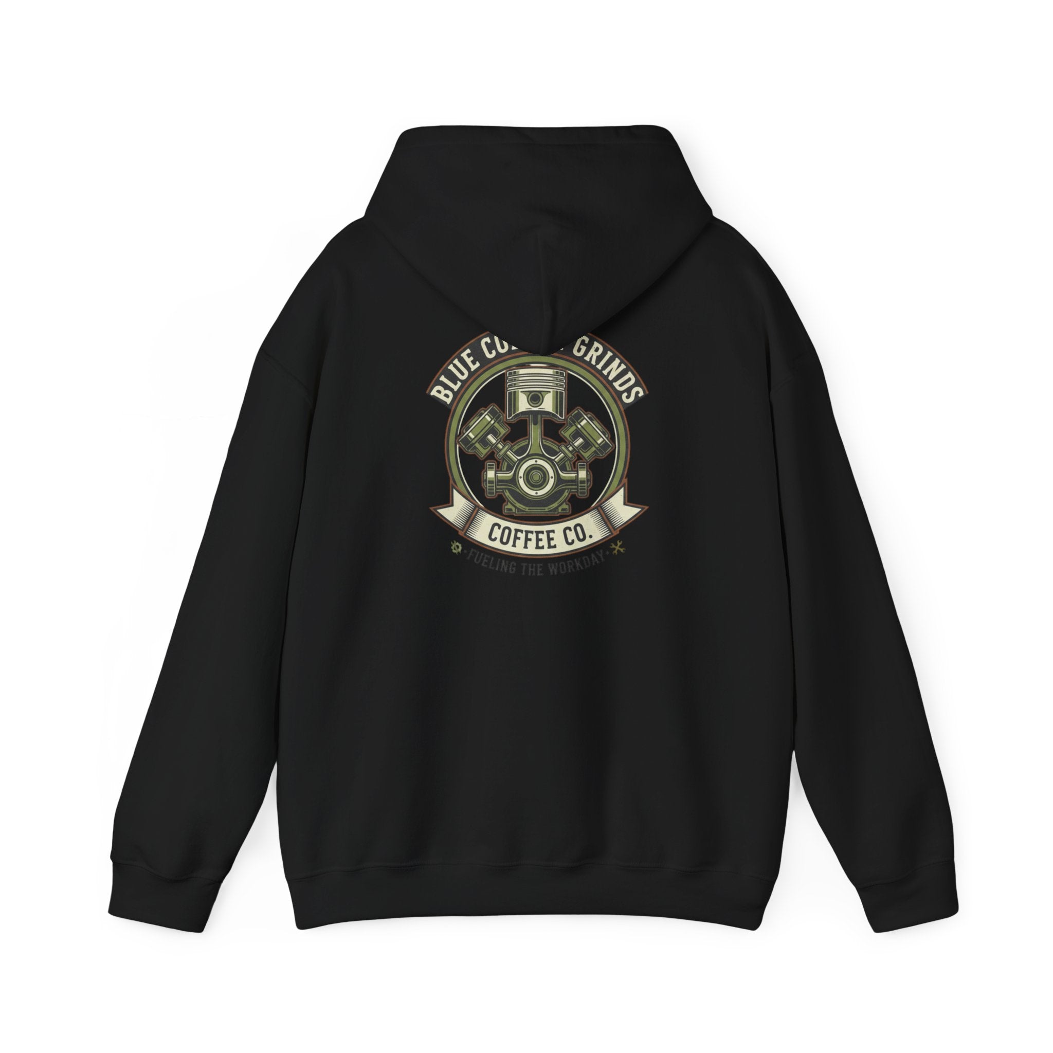 Blue Collar Grinds Coffee Co. Hoodie — Vintage Coffee Company Pullover
