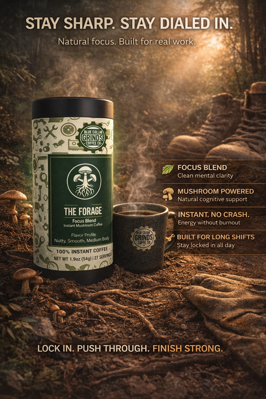 The Forage - Medium Roast Instant Mushroom Coffee